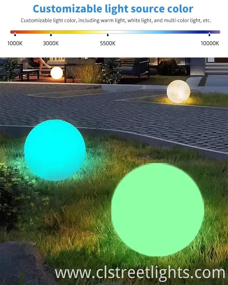 Eco-Friendly Round Solar Garden Light with Warm Glow